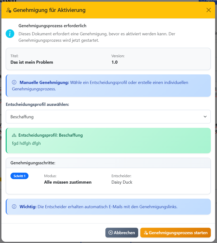Genehmigungsworkflows
