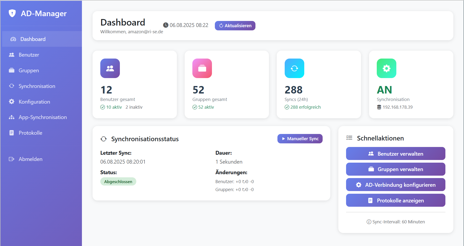 Active Directory Synchronisation