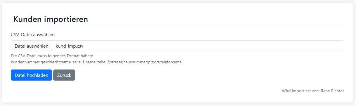 Kundenimport